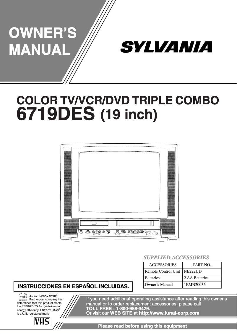 Página 1 del manual Manual de usuario Sylvania 6719DES