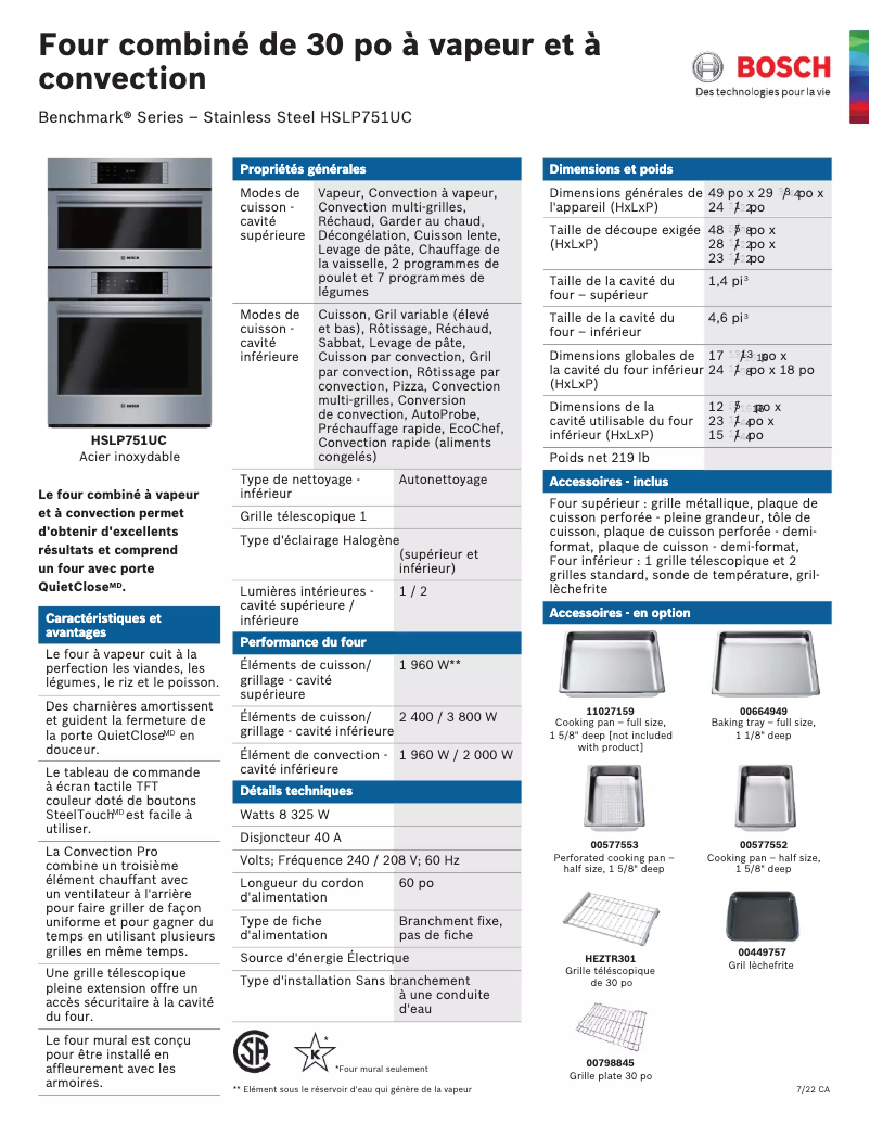 Imagen de la primera página del manual del dispositivo HSLP751UC