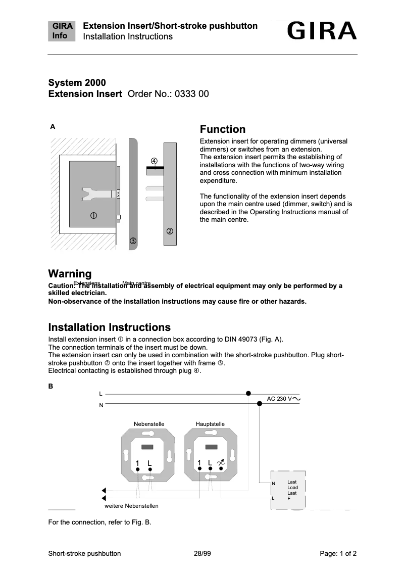 Imagen de la primera página del manual del dispositivo 033300