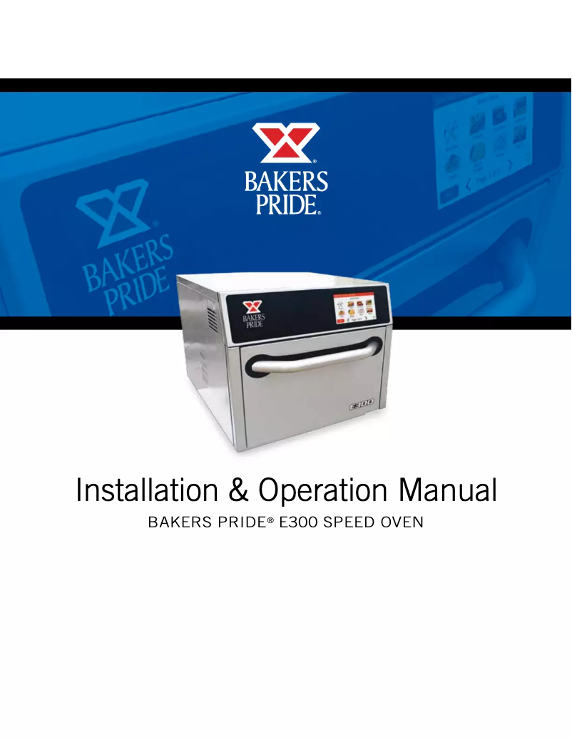 Página 1 del manual Manual de usuario Bakers Pride E300