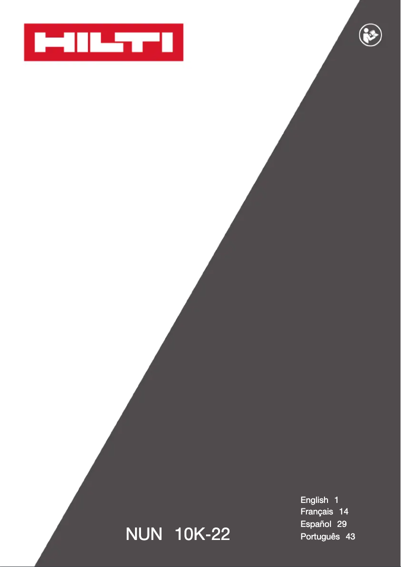 Página 1 del manual Manual de usuario Hilti NUN 10K-22