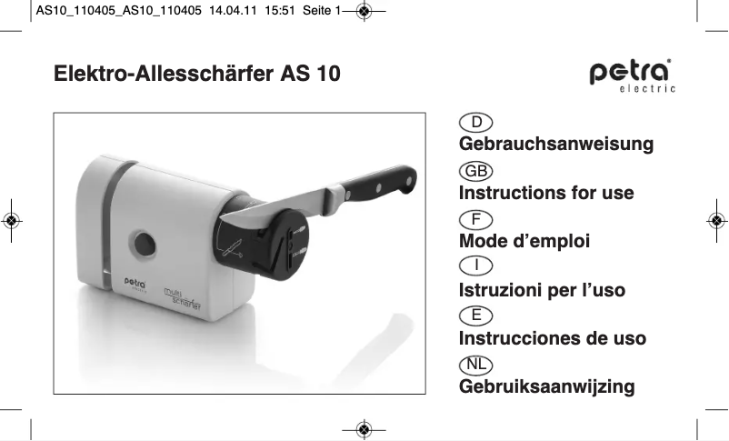 Página nº 1 - Manual de usuario Petra Electric AS 10