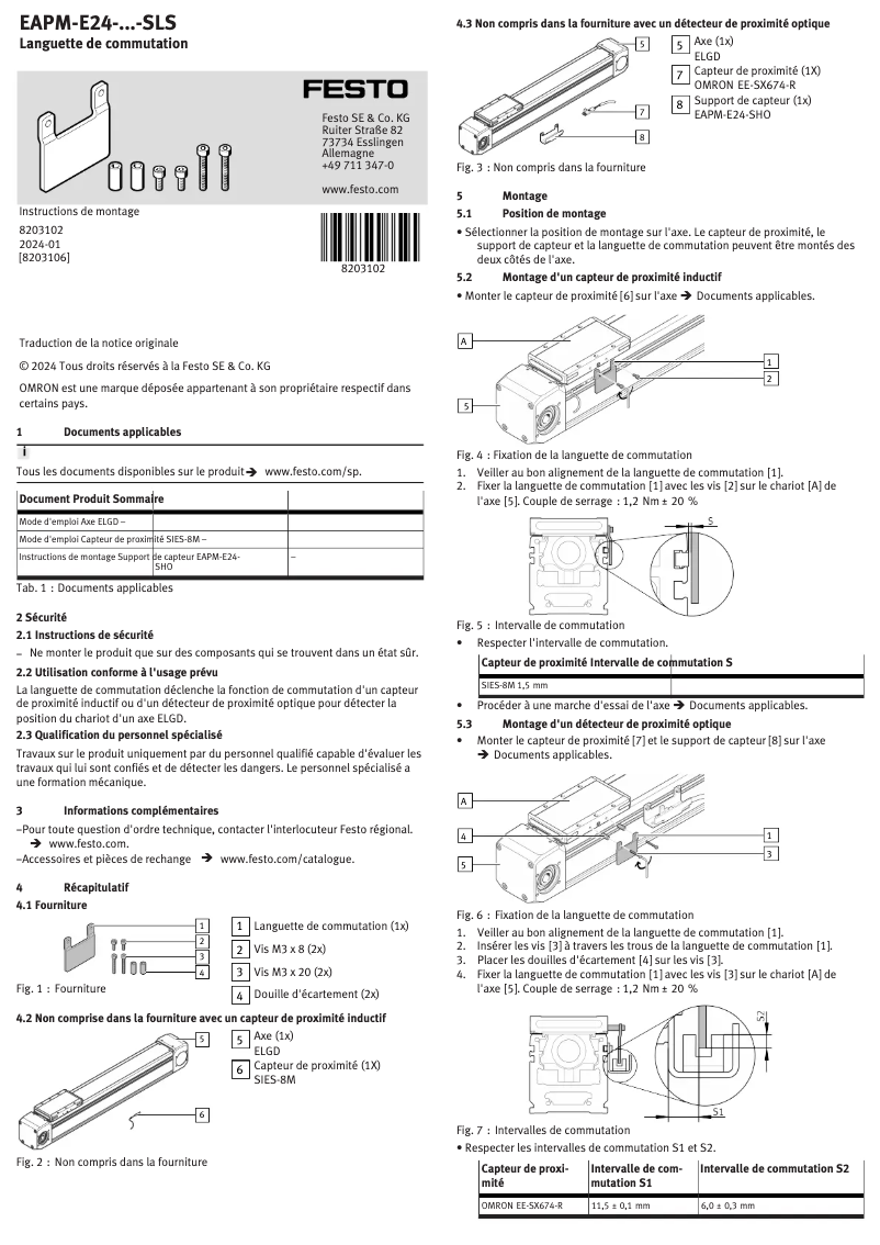 Página 1 del manual Manual de usuario Festo EAPM-E24-60-SLS