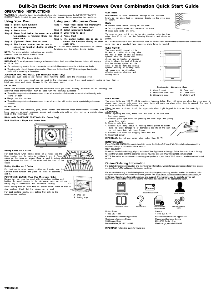 Página 1 del manual Guía de inicio rápido KitchenAid KOCE507EBL