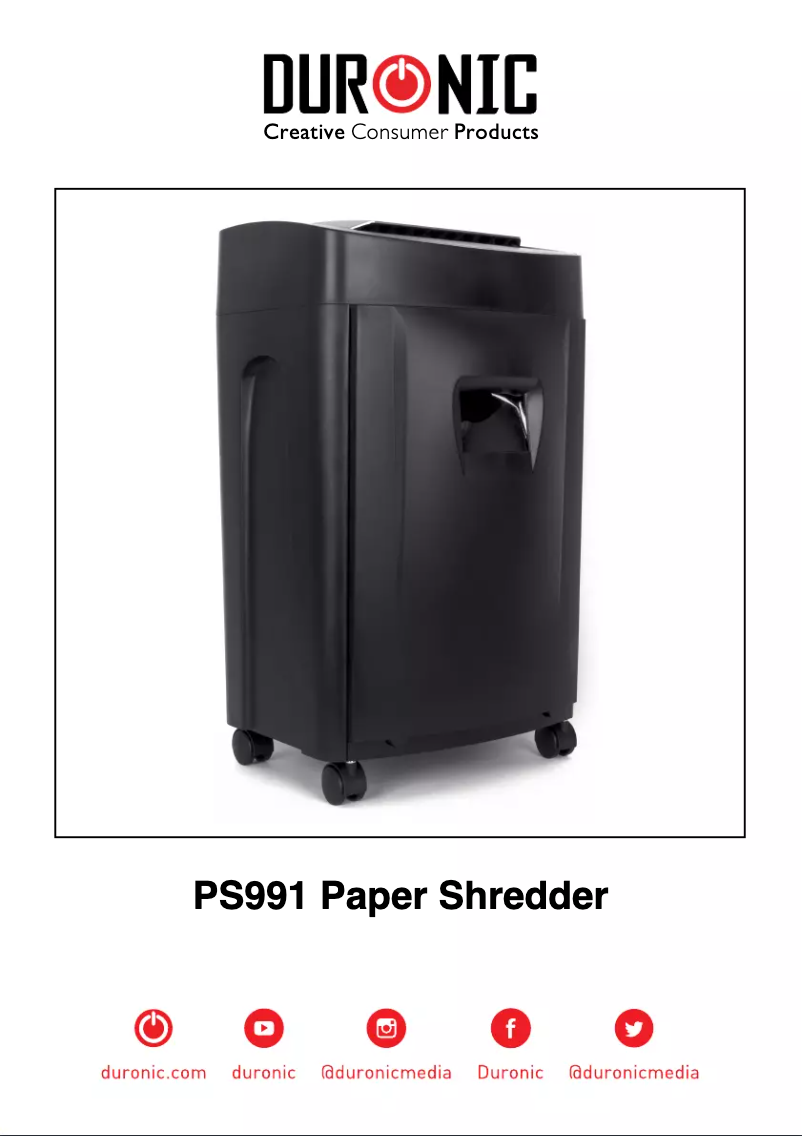 Imagen de la primera página del manual del dispositivo PS991