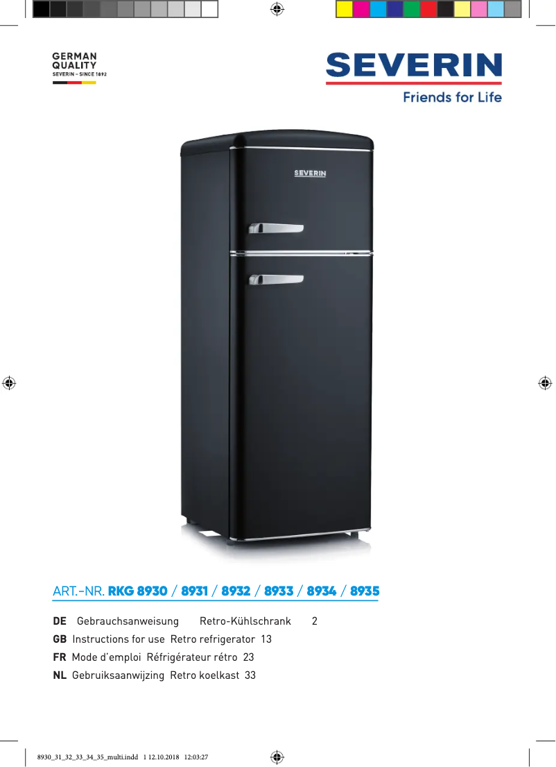 Imagen de la primera página del manual del dispositivo RKS 8835 Retro