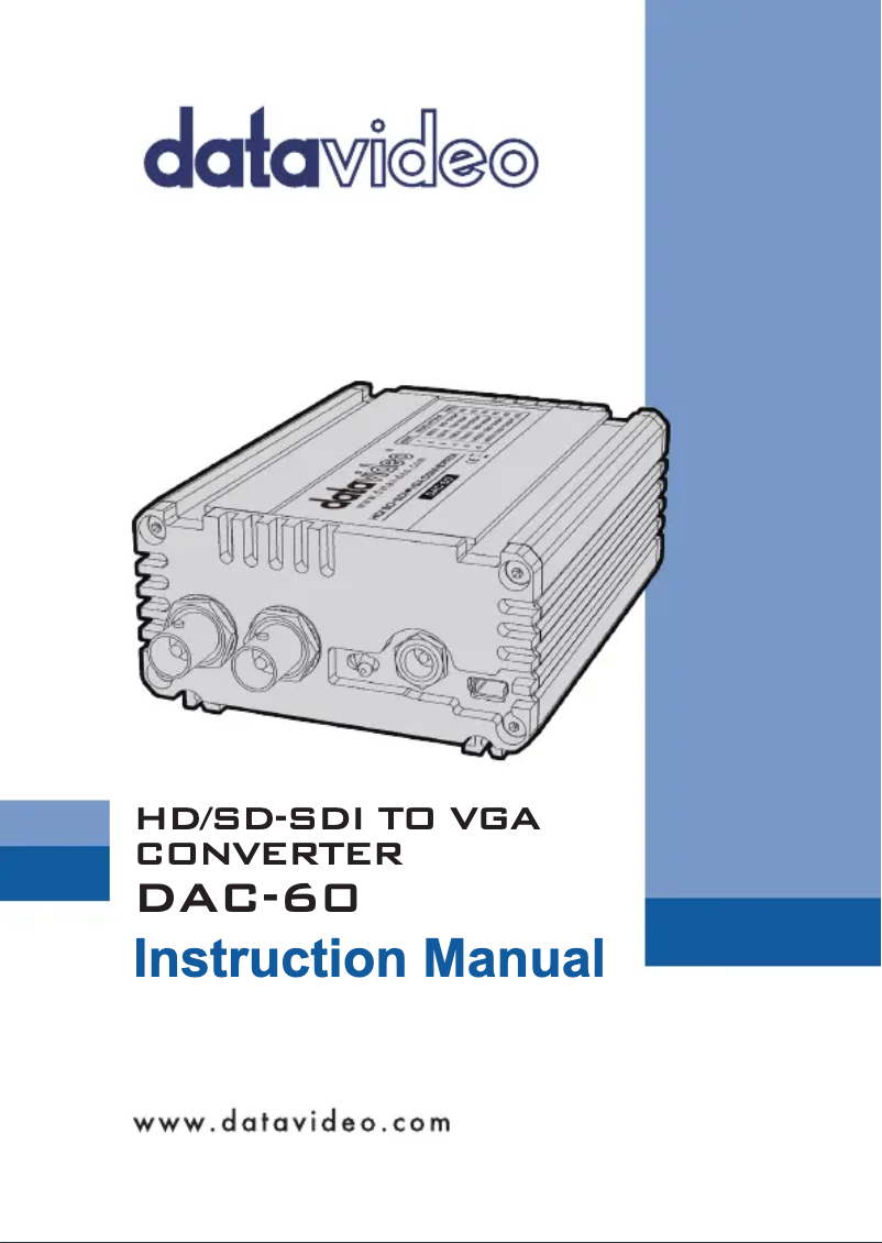 Imagen de la primera página del manual del dispositivo DAC-60
