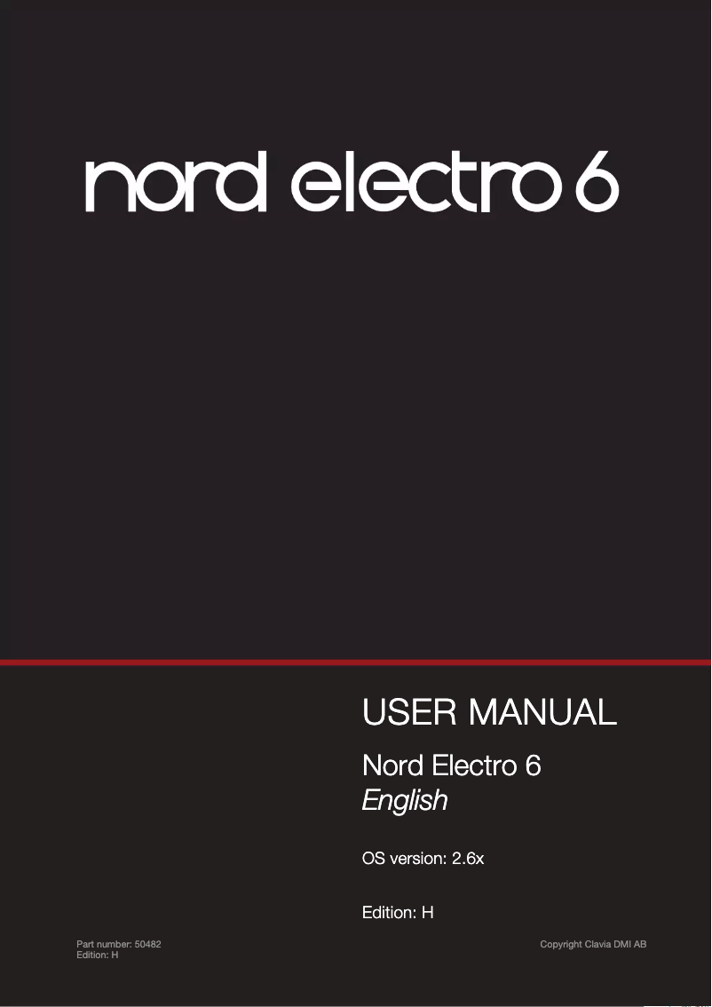 Imagen de la primera página del manual del dispositivo Electro 6