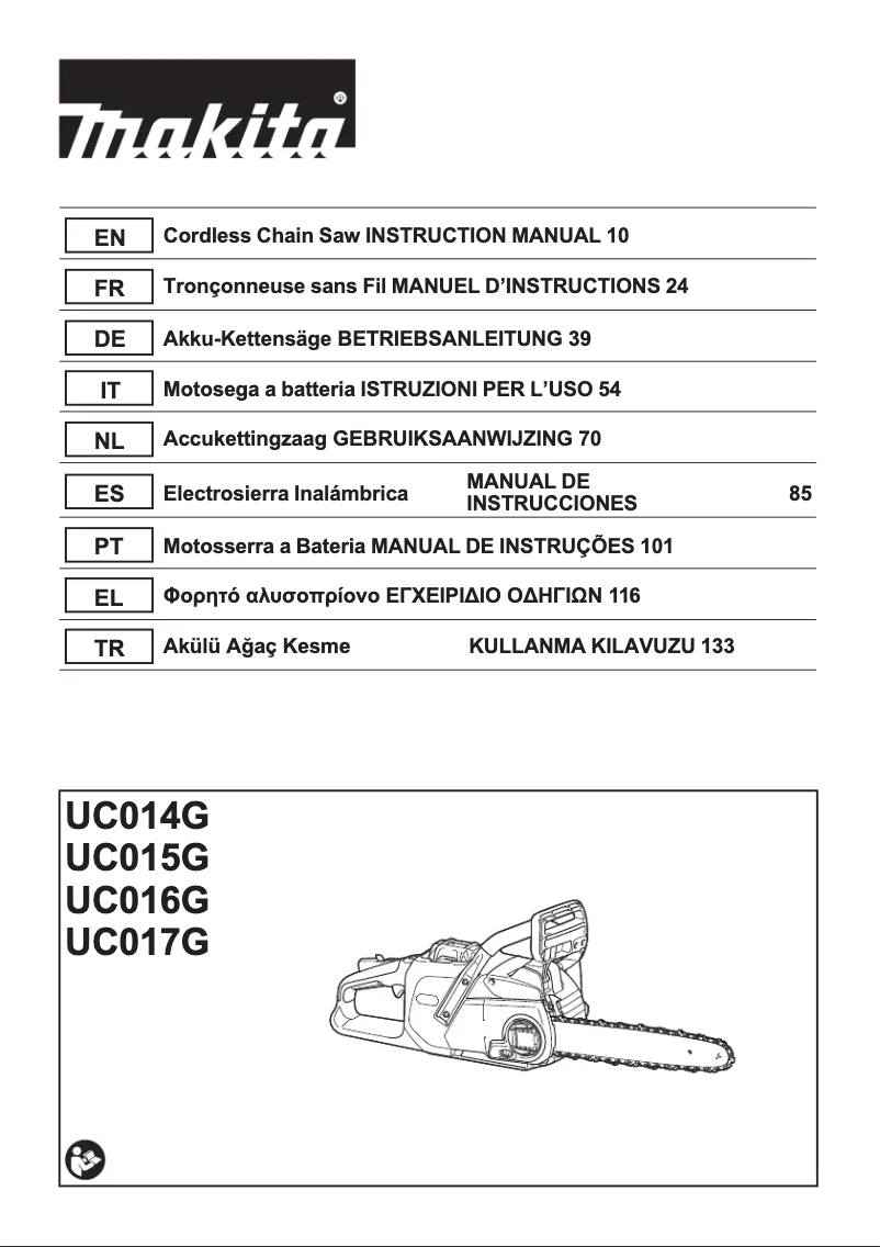Página 1 del manual Manual de usuario Makita UC015G