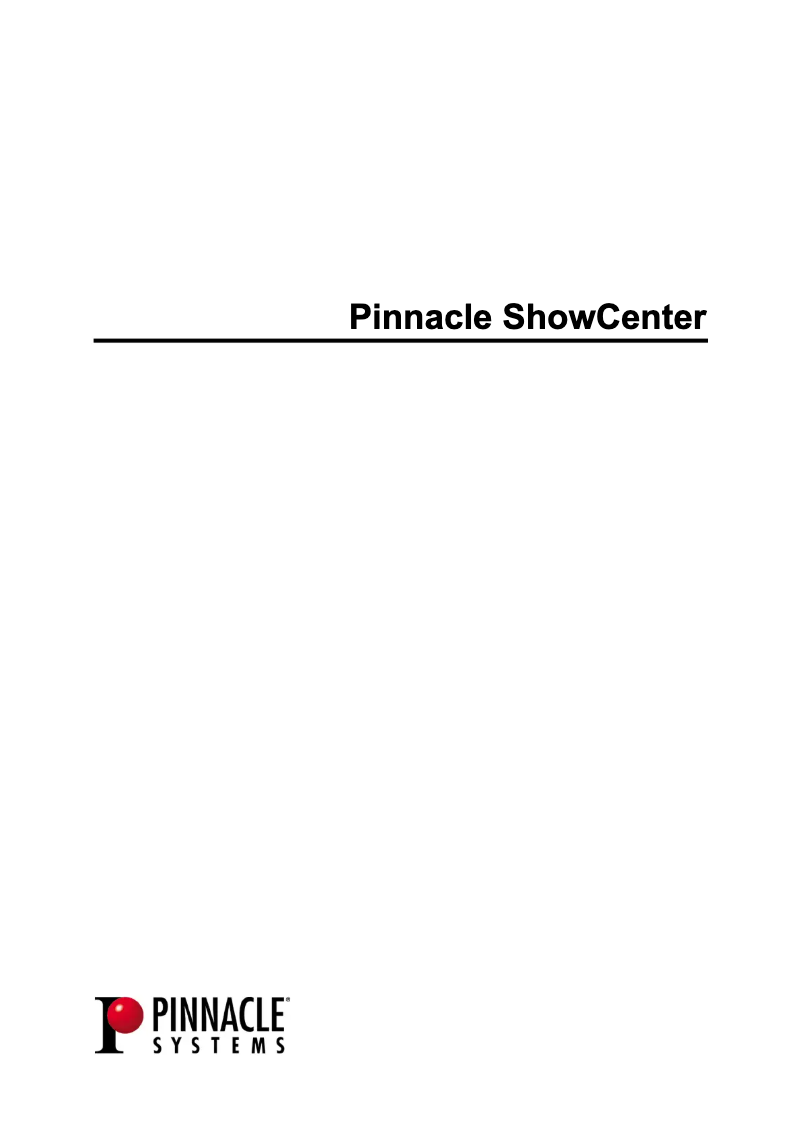 Imagen de la primera página del manual del dispositivo ShowCenter