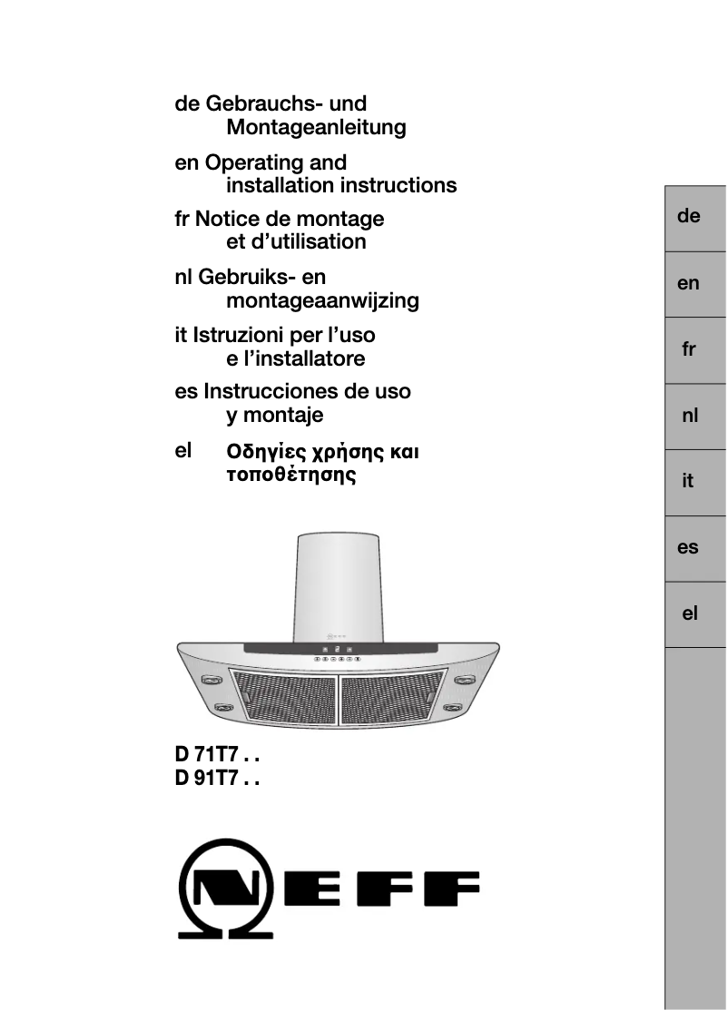 Página 1 del manual Manual de usuario Neff D71T7A0