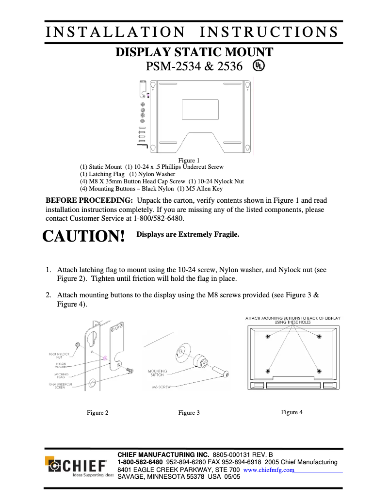 Página 1 del manual Manual de usuario Chief PSM2536