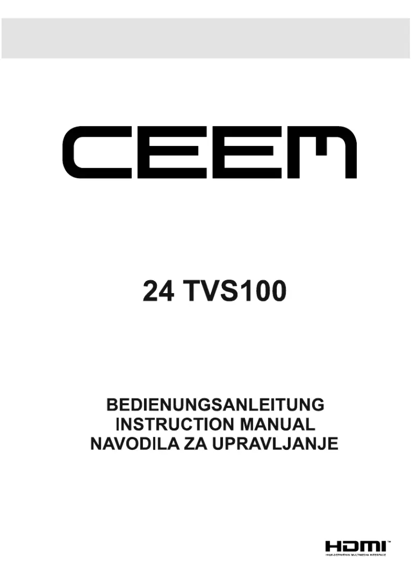 Página 1 del manual Manual de usuario CEEM 24 TVS100