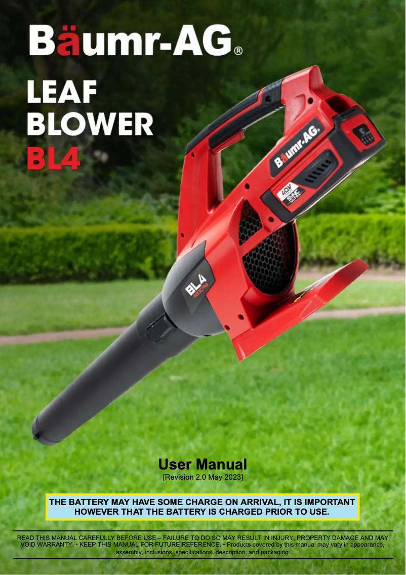 Imagen de la primera página del manual del dispositivo BL4