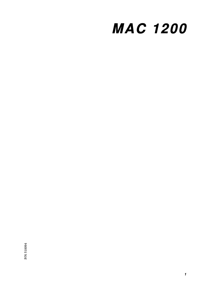 Página 1 del manual Manual de usuario Martin MAC 1200