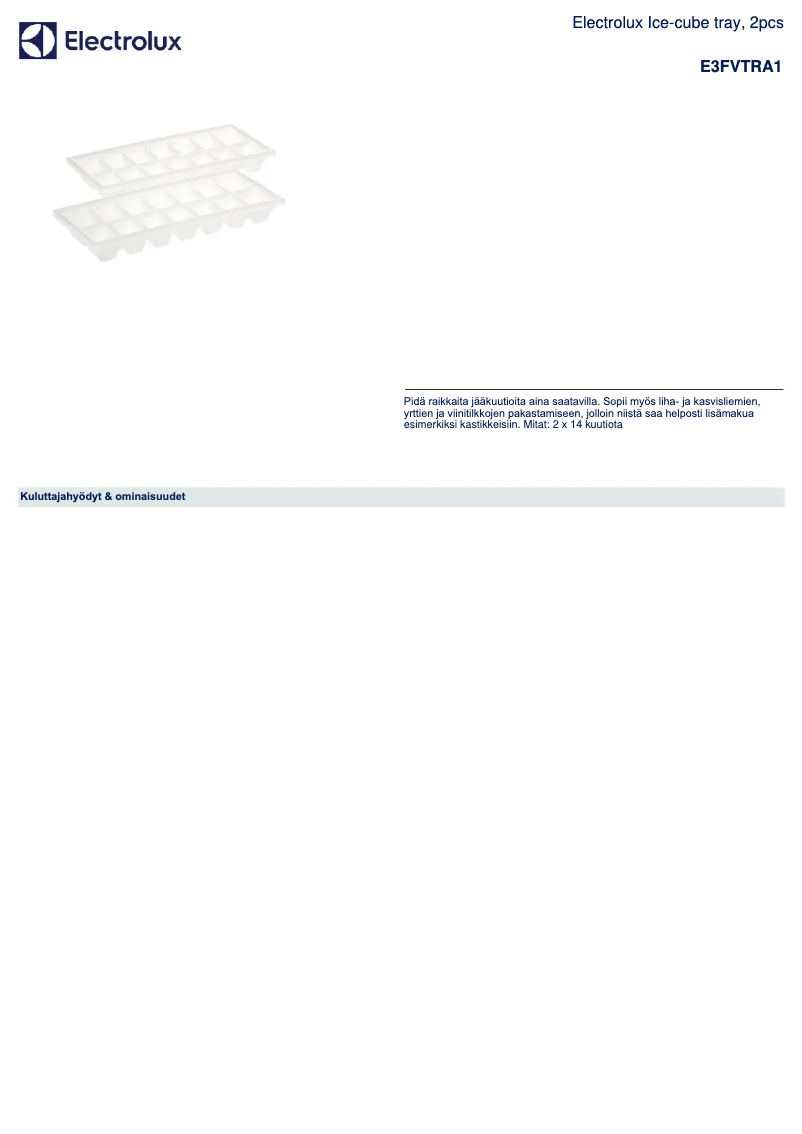 Página 1 del manual Manual de usuario AEG E3FVTRA1