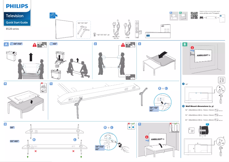 Imagen de la primera página del manual del dispositivo 65PUD8528
