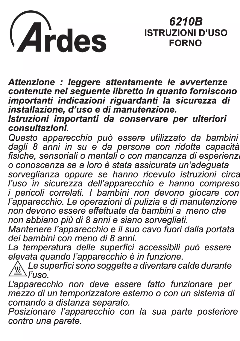 Imagen de la primera página del manual del dispositivo Gustavo AR6210B