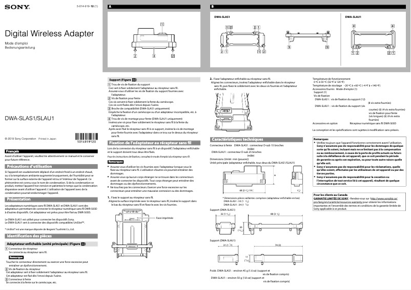 Imagen de la primera página del manual del dispositivo DWA-SLAU1