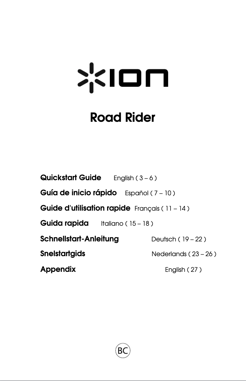 Página nº 1 - Manual de usuario ION Road Rider