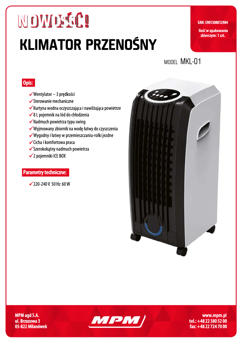 Imagen de la primera página del manual del dispositivo MKL-01