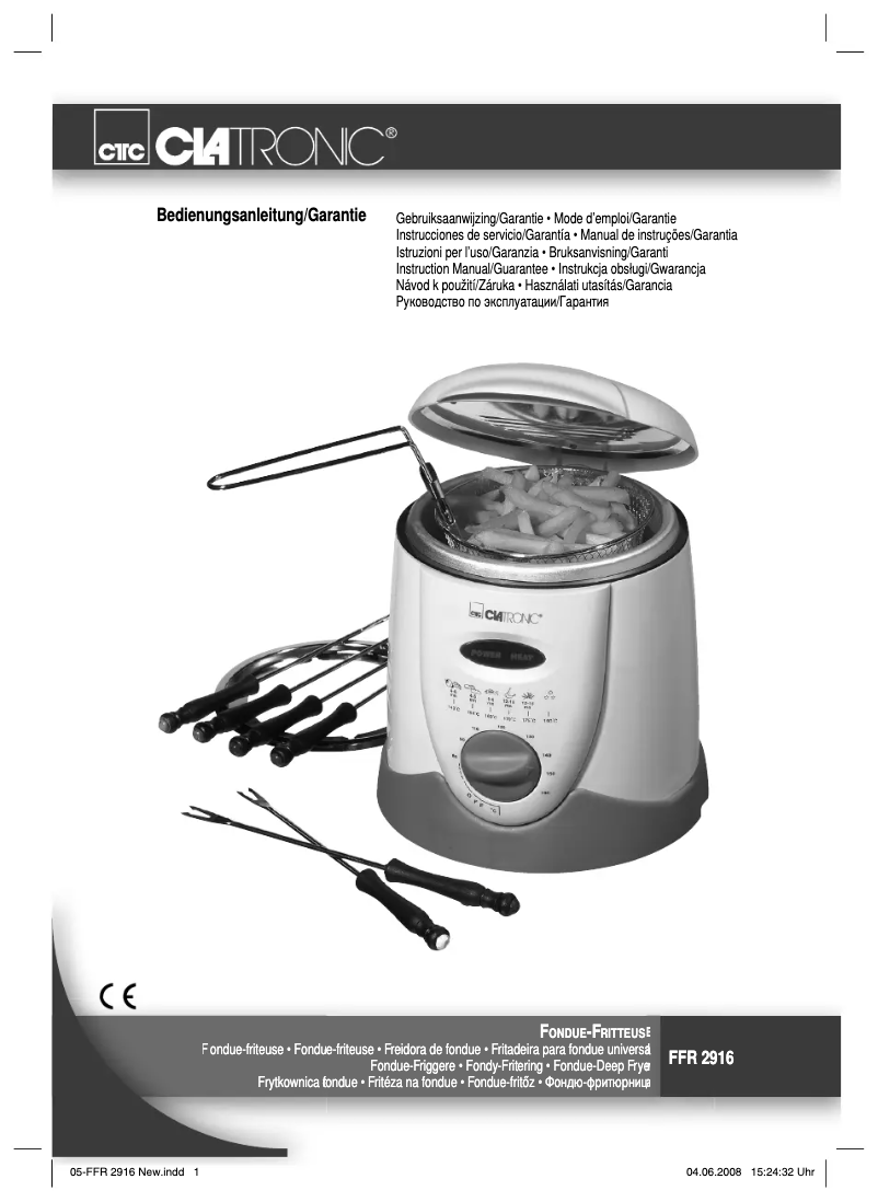 Imagen de la primera página del manual del dispositivo TFR 2916