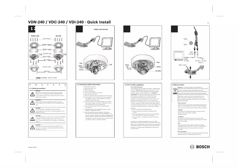 Página nº 1 - Manual de usuario Bosch VDI-240