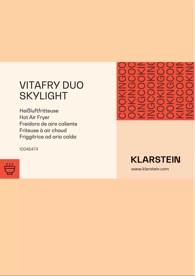 Imagen de la primera página del manual del dispositivo VitaFry Duo Skylight