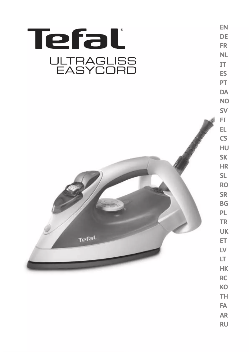 Página 1 del manual Manual de usuario Tefal Ultragliss Easycord FV4381G0