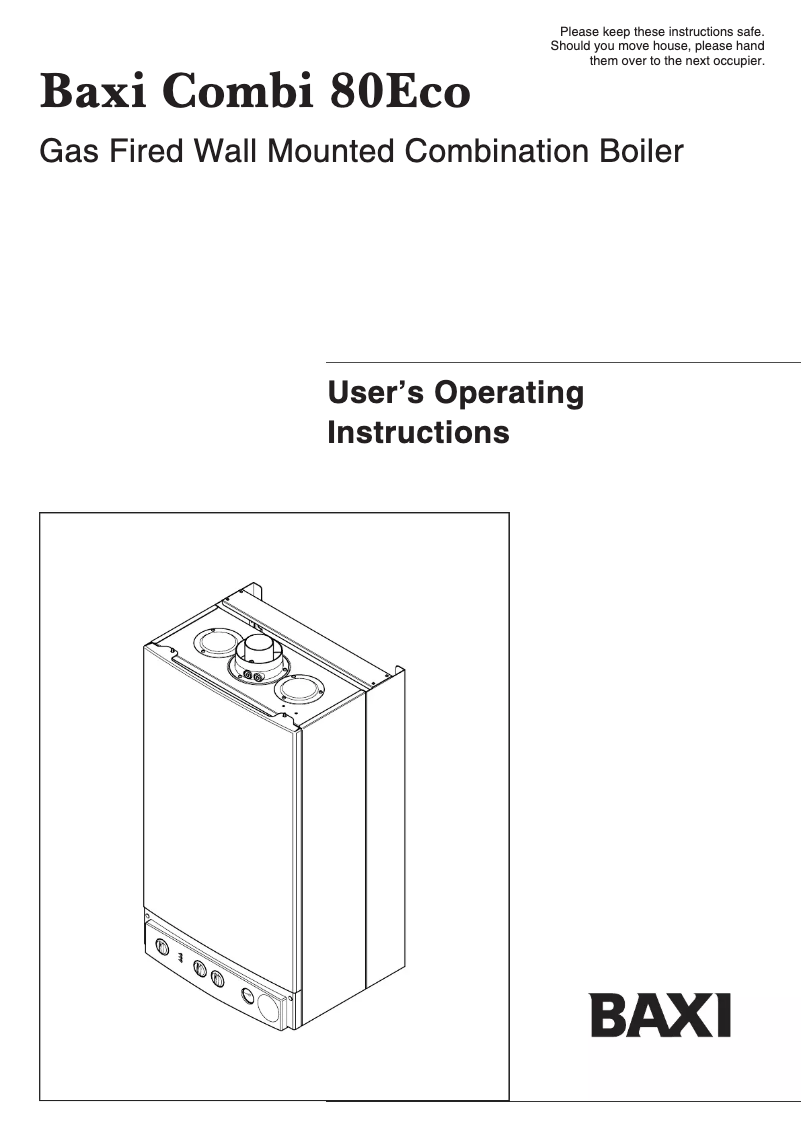 Página 1 del manual Manual de usuario Baxi Combi 80Eco