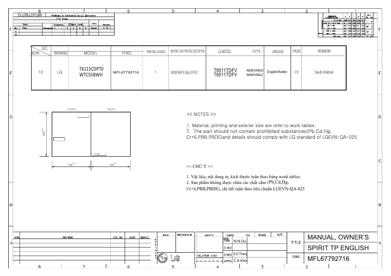 Imagen de la primera página del manual del dispositivo WTC55BWH