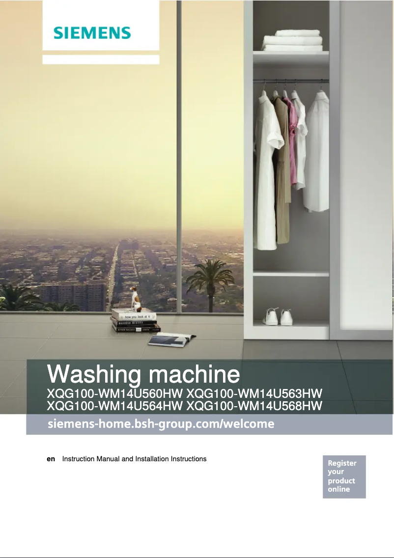 Página 1 del manual Manual de usuario Siemens WM14U568HW