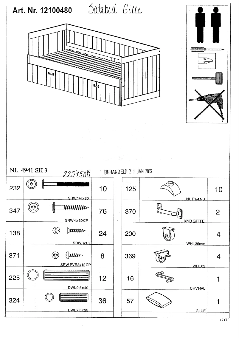 Página 1 del manual Manual de usuario Leen Bakker Gitte