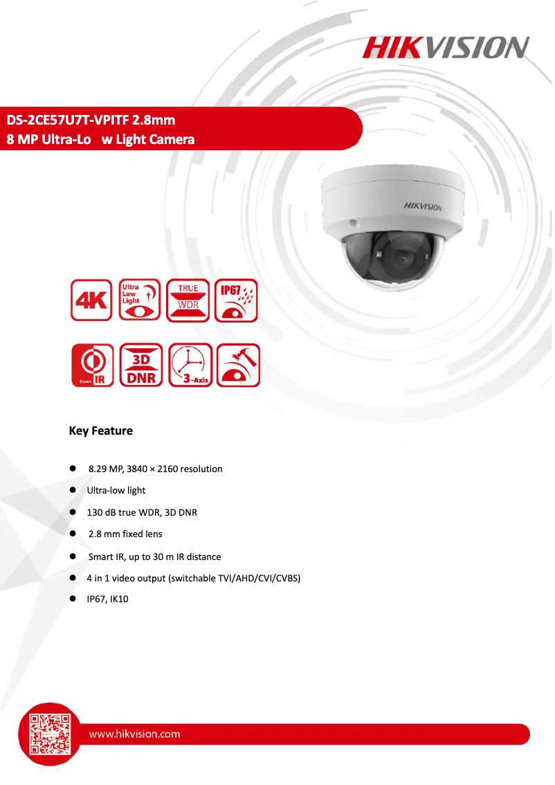 Página 1 del manual Manual de usuario Hikvision DS-2CE57U7T-VPITF
