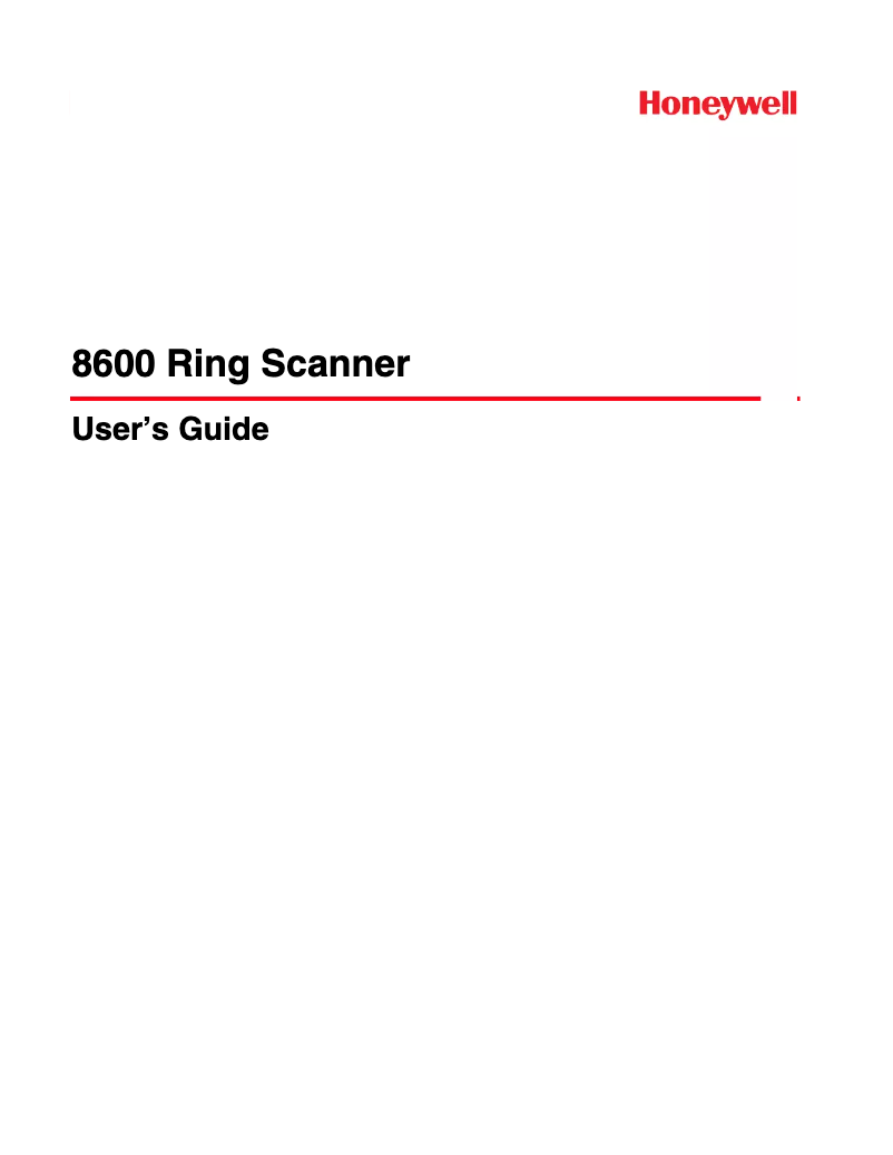 Página nº 1 - Manual de usuario Honeywell 8600