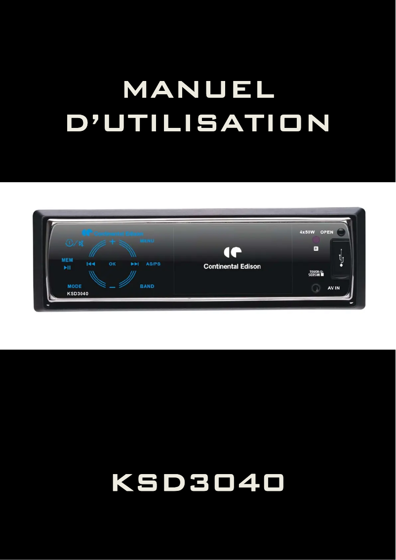 Página 1 del manual Manual de usuario Continental Edison KSD3040