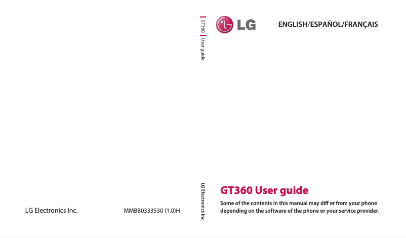 Página nº 1 - Manual de usuario LG GT360