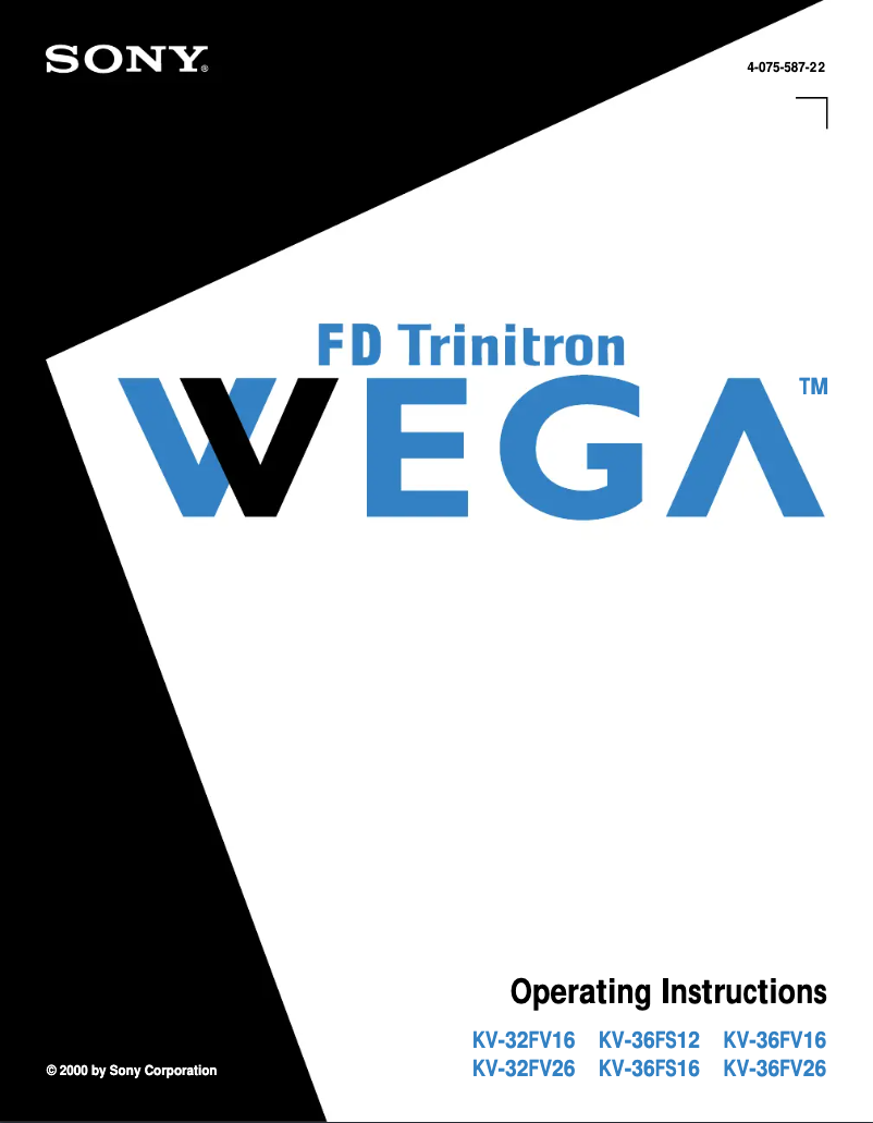 Imagen de la primera página del manual del dispositivo KV-32FV26