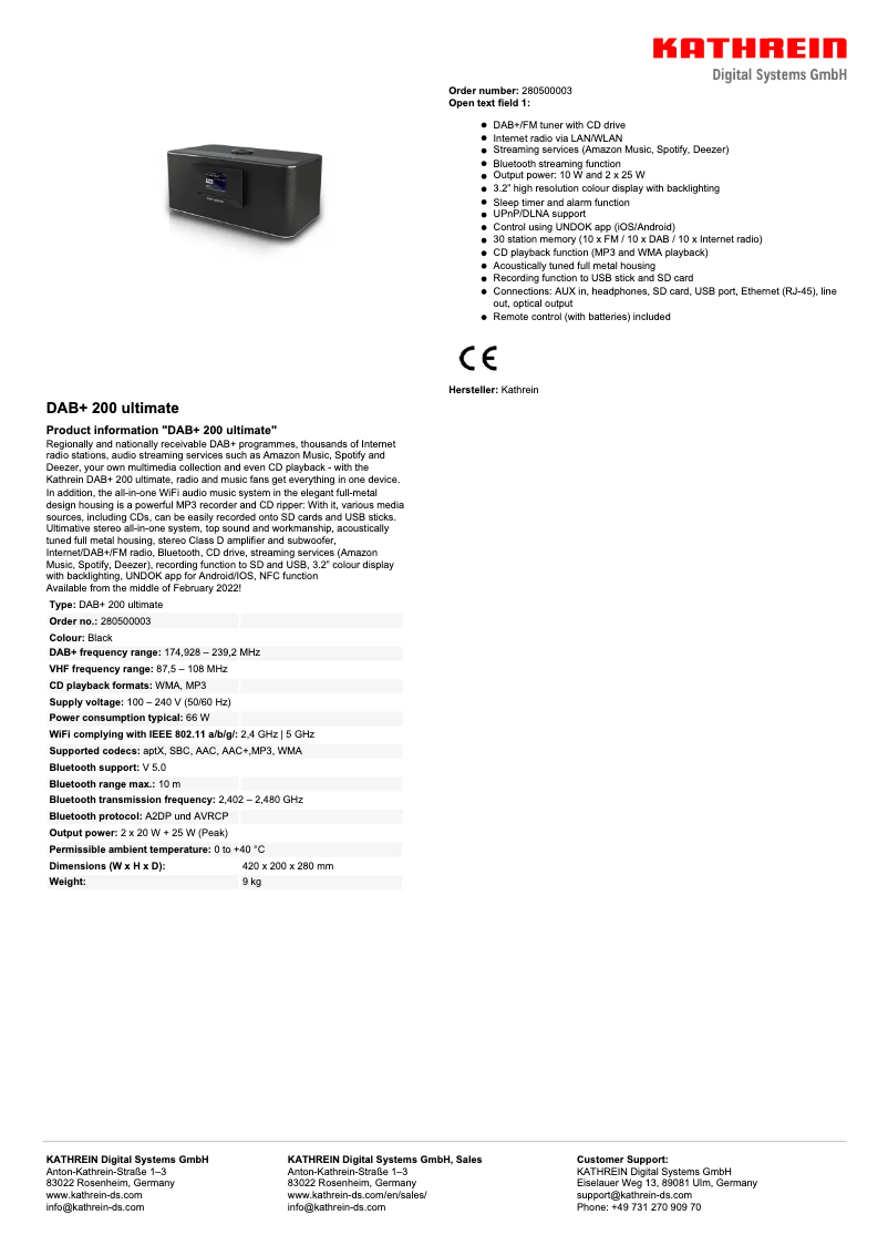Página nº 1 - Manual de usuario Kathrein DAB+ 200 ultimate