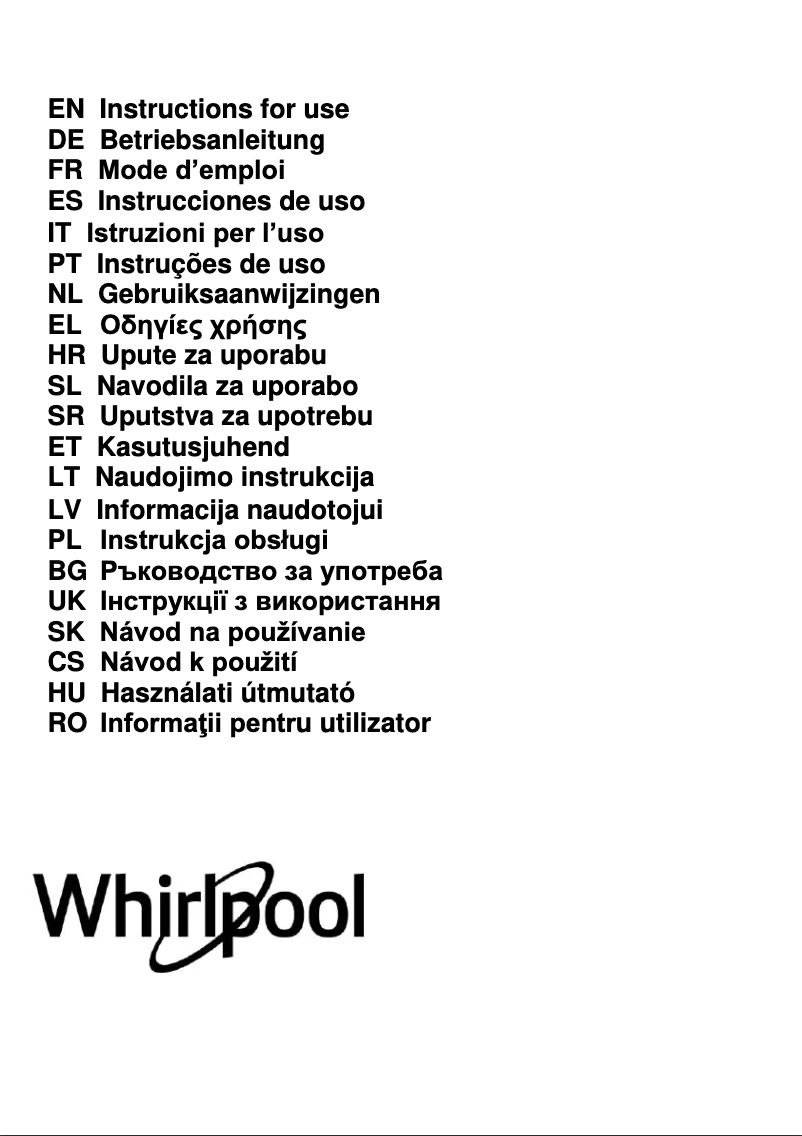 Página 1 del manual Guía de instalación Whirlpool WHVP 62F LT W