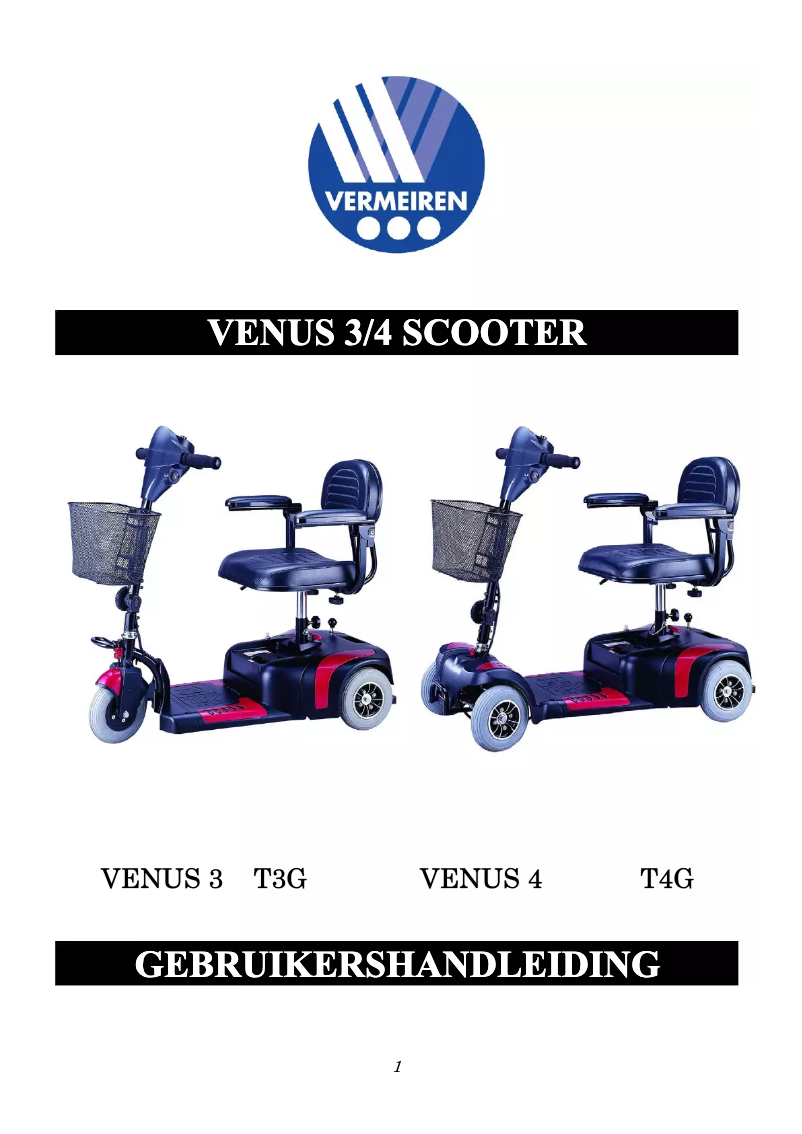 Página 1 del manual Manual de usuario Vermeiren Venus 4