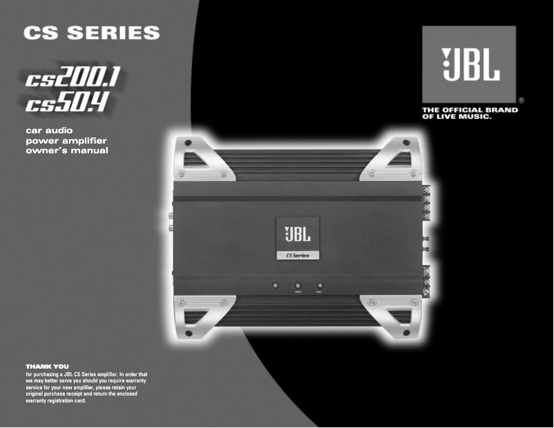 Página 1 del manual Manual de usuario JBL CS50.4