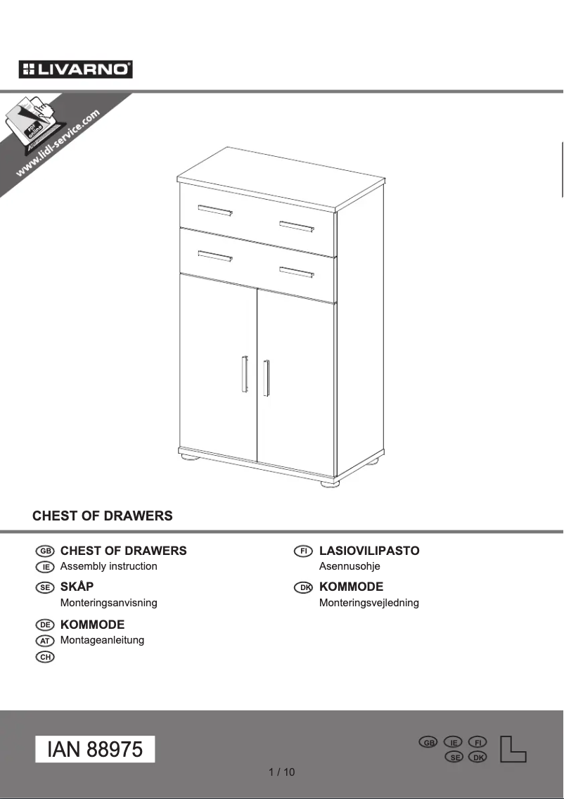 Imagen de la primera página del manual del dispositivo IAN 88975