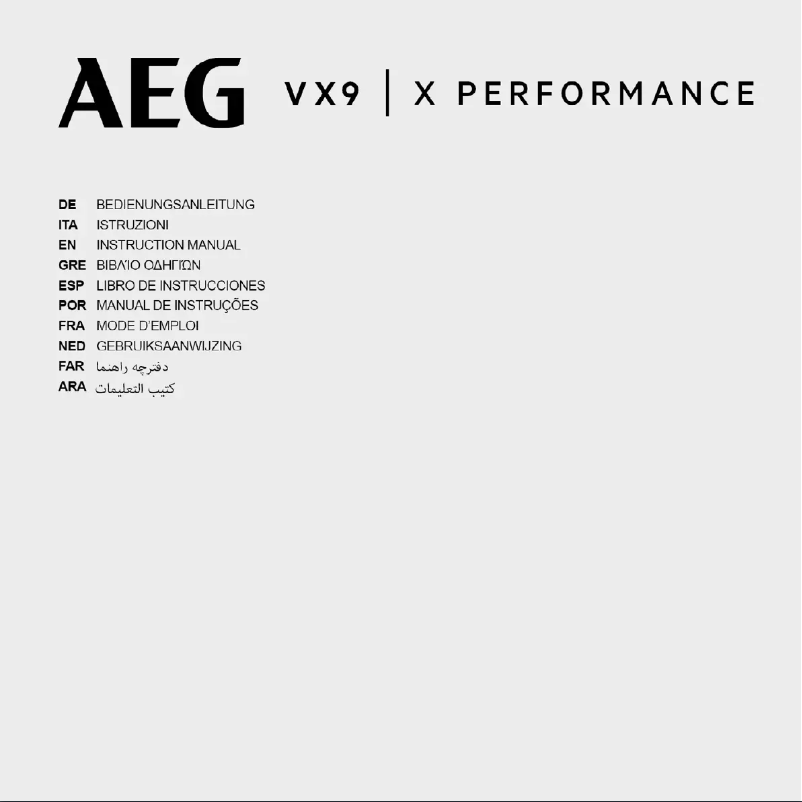 Página 1 del manual Manual de usuario AEG VX9-2-WR-M