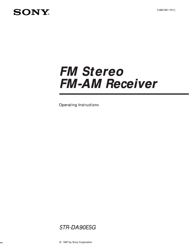 Imagen de la primera página del manual del dispositivo STR-DA90ESG