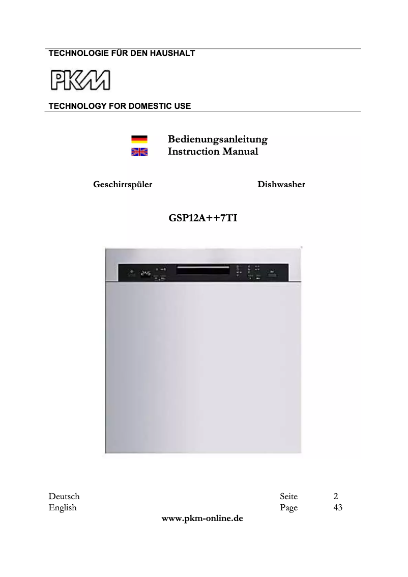 Imagen de la primera página del manual del dispositivo GSP12A++7TI