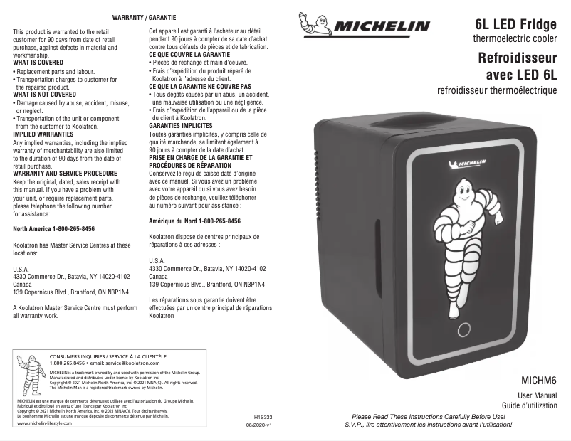 Página 1 del manual Manual de usuario Michelin MICH06