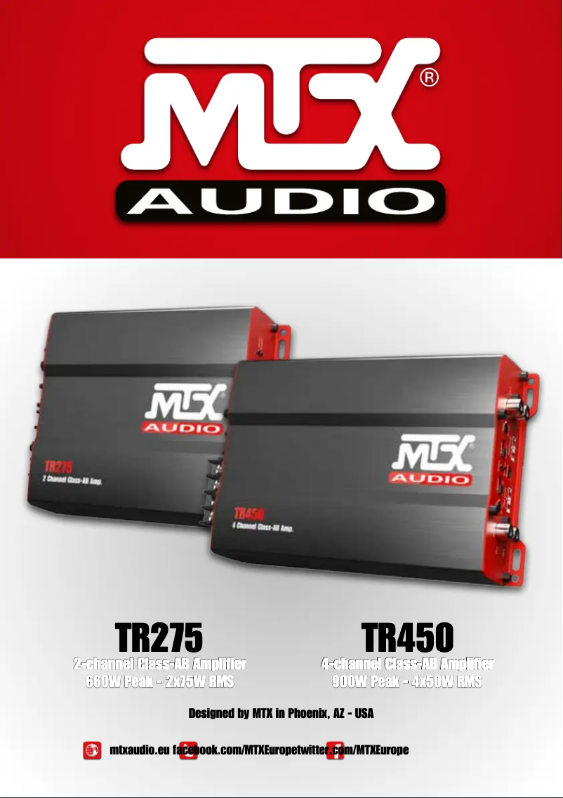 Página 1 del manual Manual de usuario MTX Audio TR275