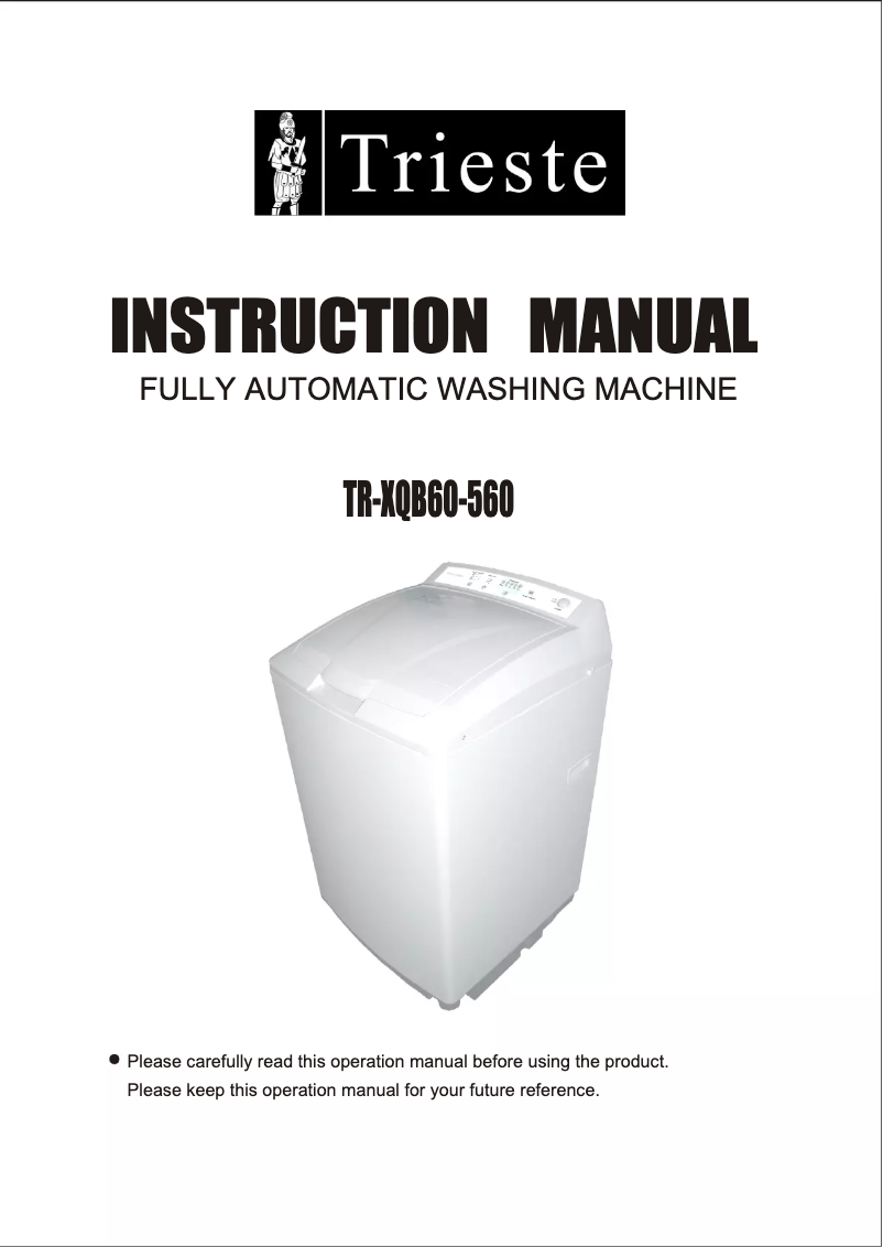 Imagen de la primera página del manual del dispositivo TR-XQB60-560