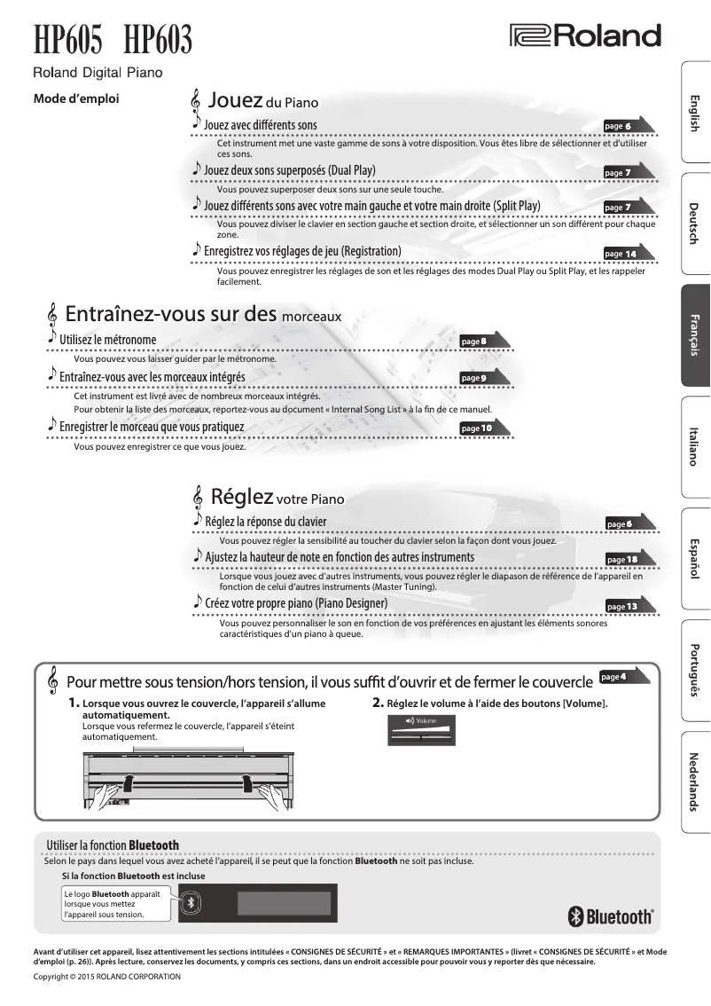 Imagen de la primera página del manual del dispositivo HP605